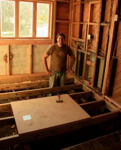 Jonathan Marshall in his basement Jonathan Marshall in his basement